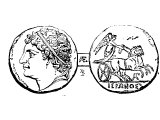 Coin of Syracuse, with King Hiero, 470 BC